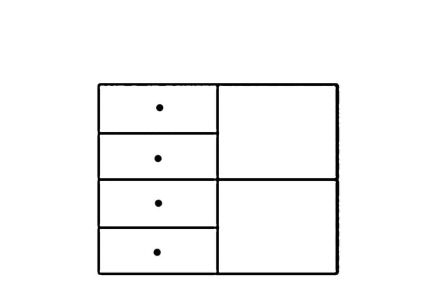 Comoda din pal si MDF, cu 4 sertare si 1 usa Gabrielle 5 Alb, l100xA40xH80 cm (6)