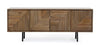 Comoda TV din lemn de mango si metal, cu 4 usi Darsey Natural, l140xA32,5xH53 cm - SomProduct Romania