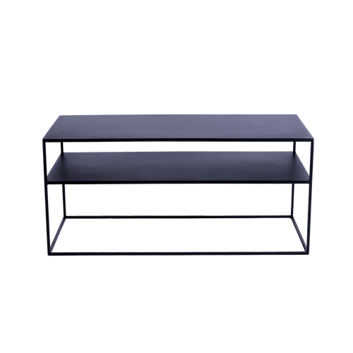 Comoda TV din metal, Tensio 2 Negru, l100xA45xH45 cm