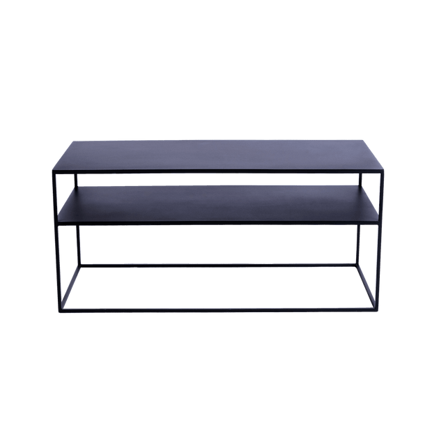 Comoda TV din metal, Tensio 2 Negru, l100xA45xH45 cm