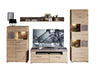 Comoda TV din pal si MDF, cu 2 sertare Skylar Stejar, l140xA47xH51 cm - SomProduct Romania