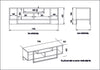 Comoda TV din pal si metal, Asal 120 Alb / Negru / Stejar, l119,4xA35,2xH40,2 cm (3)