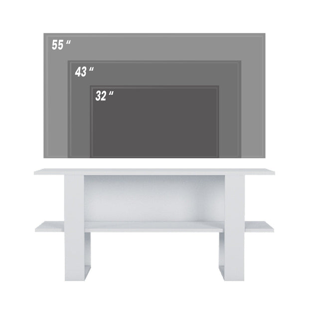 Comoda TV din pal si metal, Cornellia Alb, l120xA35xH55 cm (3)