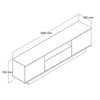 Comoda TV din pal si metal, cu 3 usi, Stand Nuc / Alb, l160xA30xH45 cm (3)