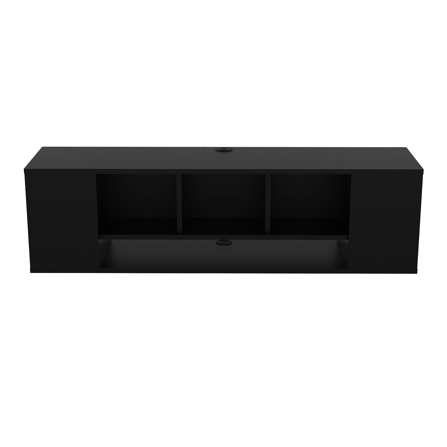 Comoda TV din pal si metal, Paldi Negru, l135xA35,2xH39 cm (3)