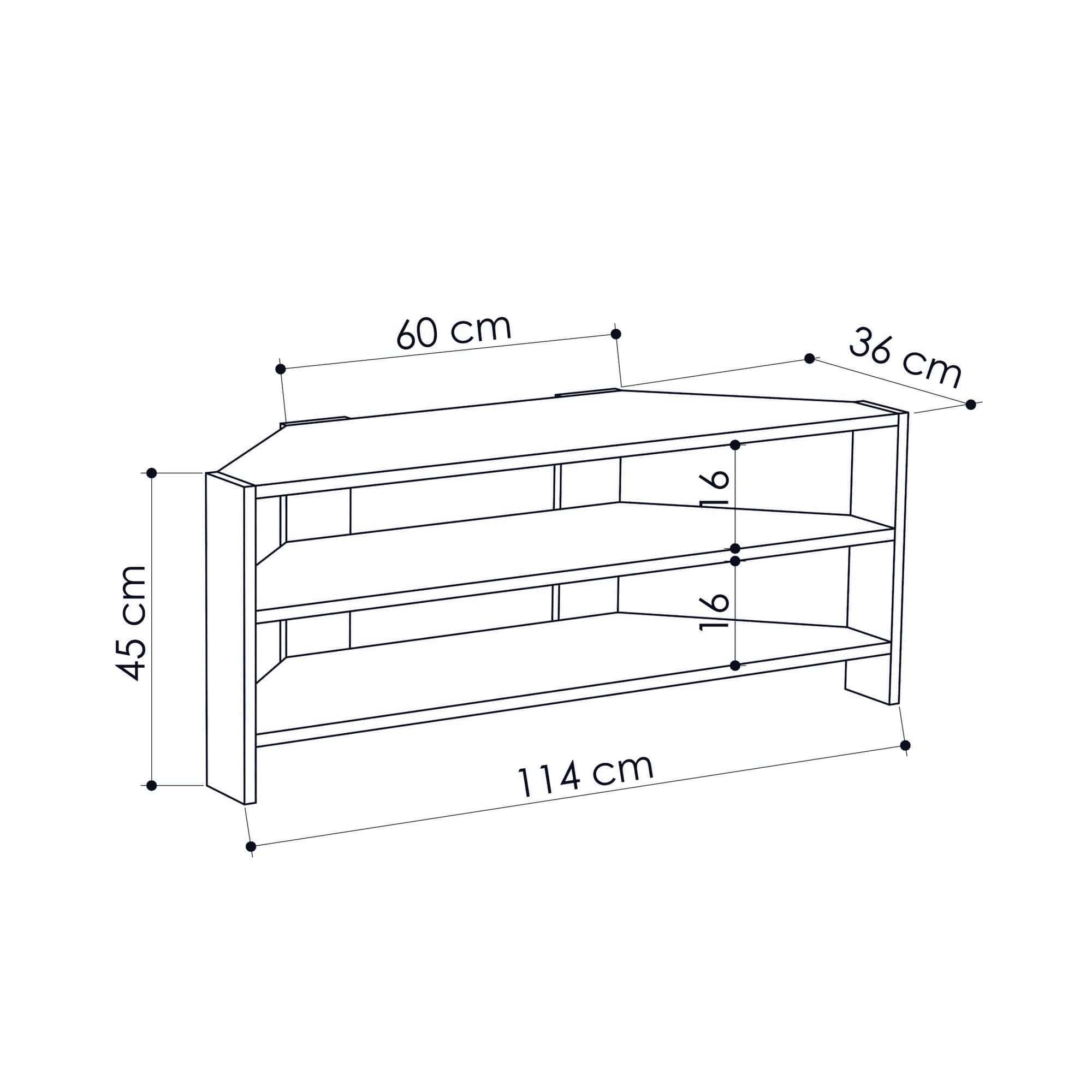 Comoda TV din pal si plastic, Thales Corner Cappuccino, l114xA36xH45 cm (2)