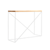 Consola din lemn si metal, Memo Stejar / Alb, l100xA30xH75 cm