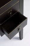 Consola din MDF, cu 5 sertare, Pechino Negru, l95xA25xH80 cm - SomProduct Romania