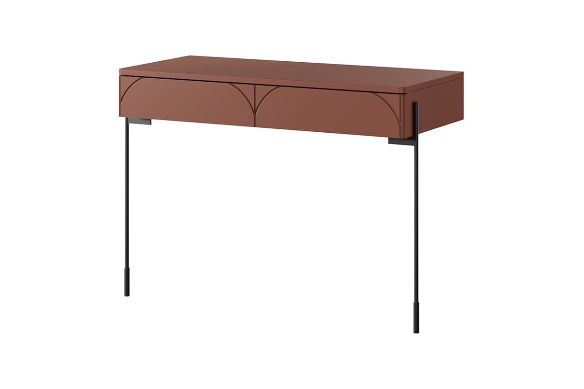 Bogart Consola din MDF si metal, cu 2 sertare, Sonatia 100-2SZ Burgundy / Negru, l104xA45xH82 cm