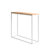 Consola din MDF si metal, Julita 92-1F Stejar / Alb, l100xA30xH92 cm