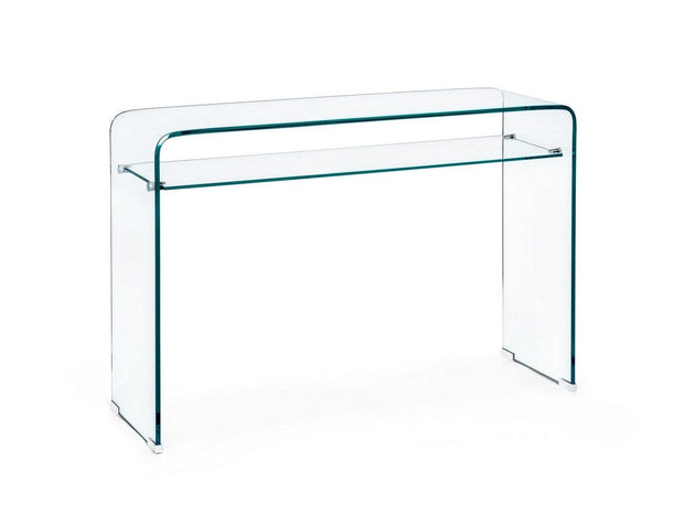 Consola din sticla, Iride II Transparent, l110xA35xH75 cm