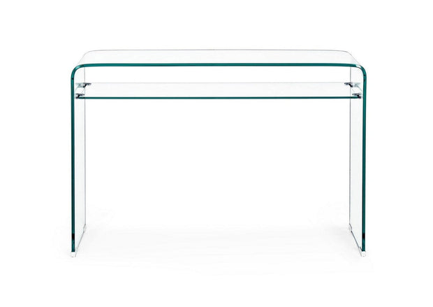 Consola din sticla, Iride II Transparent, l110xA35xH75 cm (2)