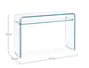 Consola din sticla, Iride II Transparent, l110xA35xH75 cm (5)