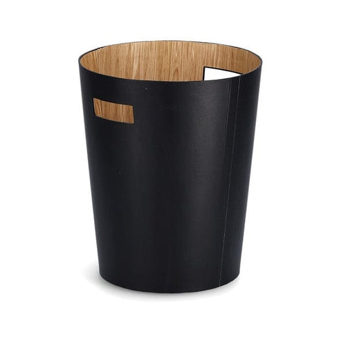 Cos de gunoi din carton pentru birou, Office Negru, Ø25xH30 cm