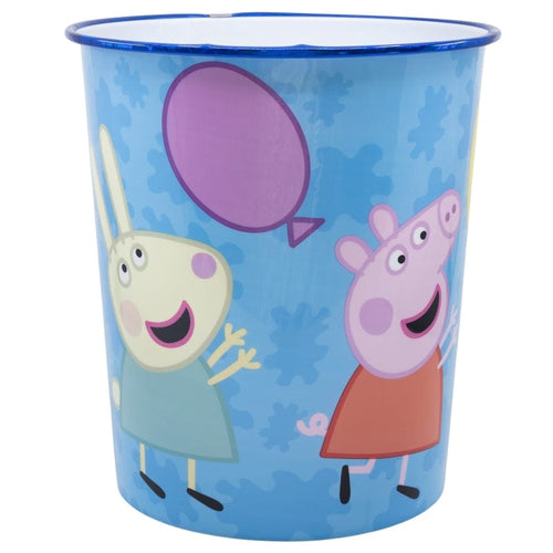 Cos de gunoi din plastic, Peppa Pig Multicolor, Ø21xH22.5 cm