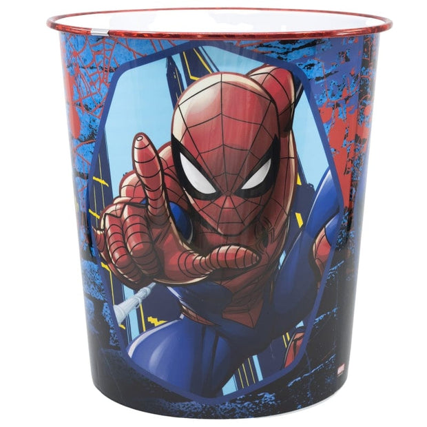 Cos de gunoi din plastic, Spider-Man Multicolor, Ø21xH22.5 cm