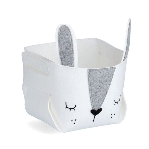 Cos depozitare pliabil, pentru copii, Rabbit Alb, L21xl21xH17 cm