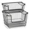 Cos metalic pentru depozitare si organizare cu manere, Rack Storage Large Negru, L32xl27xH21,5 cm (4)