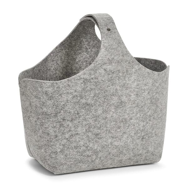 Cos pentru depozitare si organizare cu maner, din pasla, Storage Filz 1H Large Gri, L36xl22xH47 cm