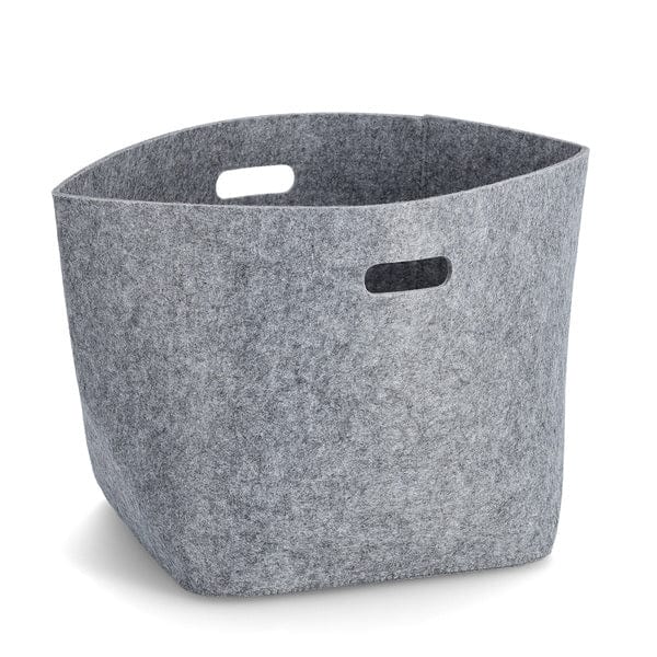 Cos pentru depozitare si organizare cu manere, din pasla, Storage Filz 2H Gri, L32xl32xH32 cm