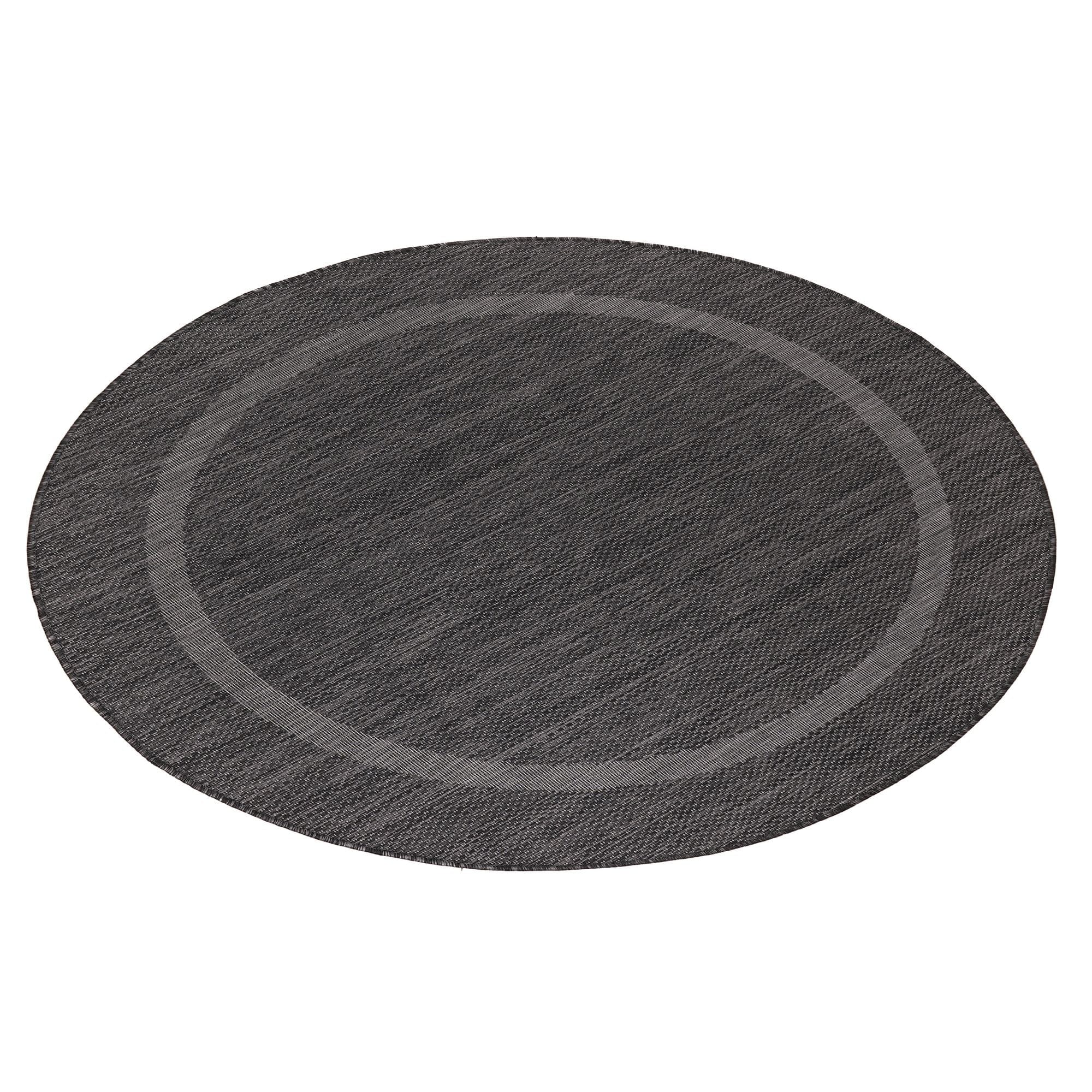 Covor de exterior din PP, Relax 4311 Round Negru - SomProduct Romania