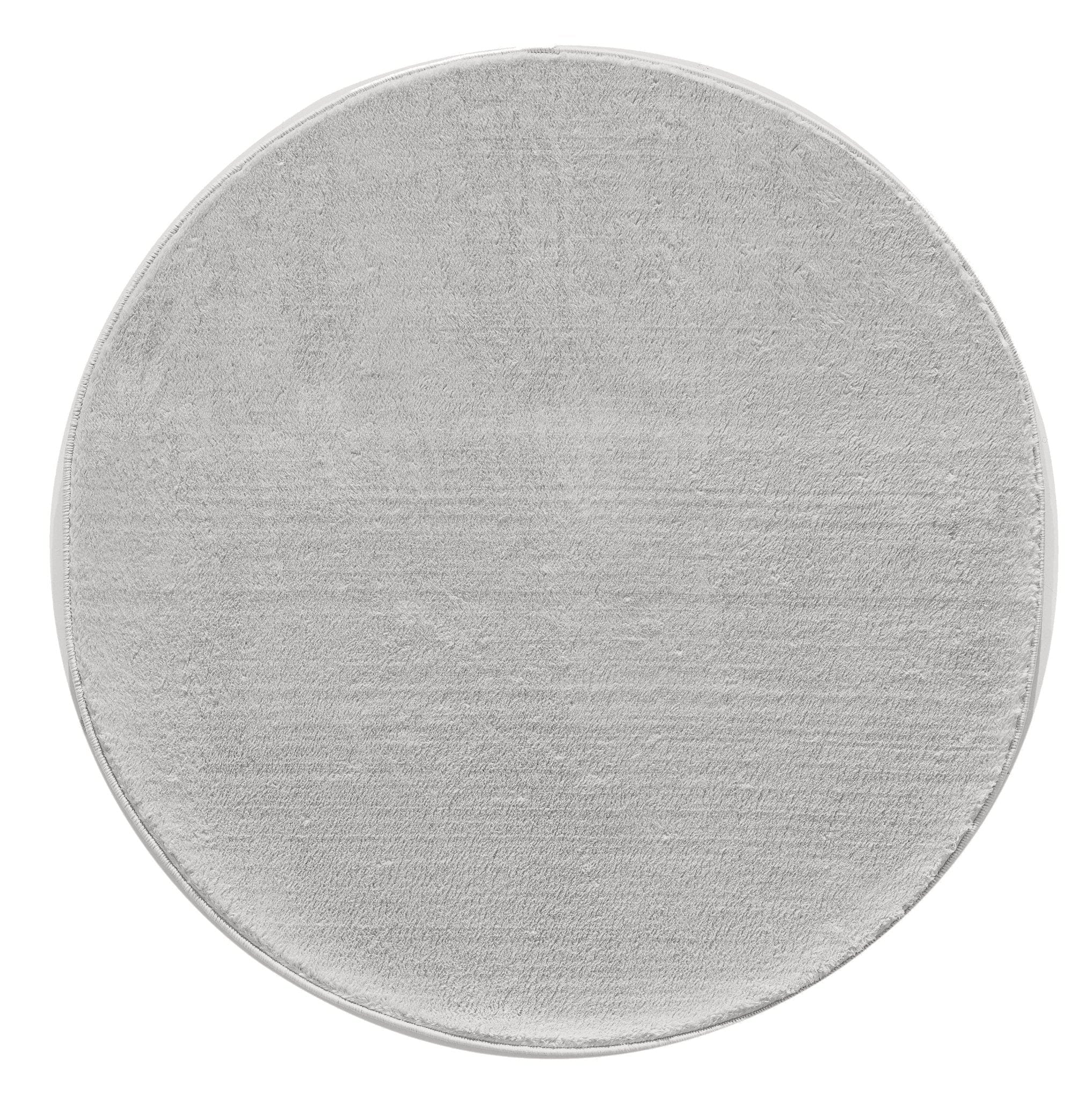Ayyildiz Teppiche 120 X 120 cm Covor din poliester Catwalk 2600 Round Unicolor Argintiu