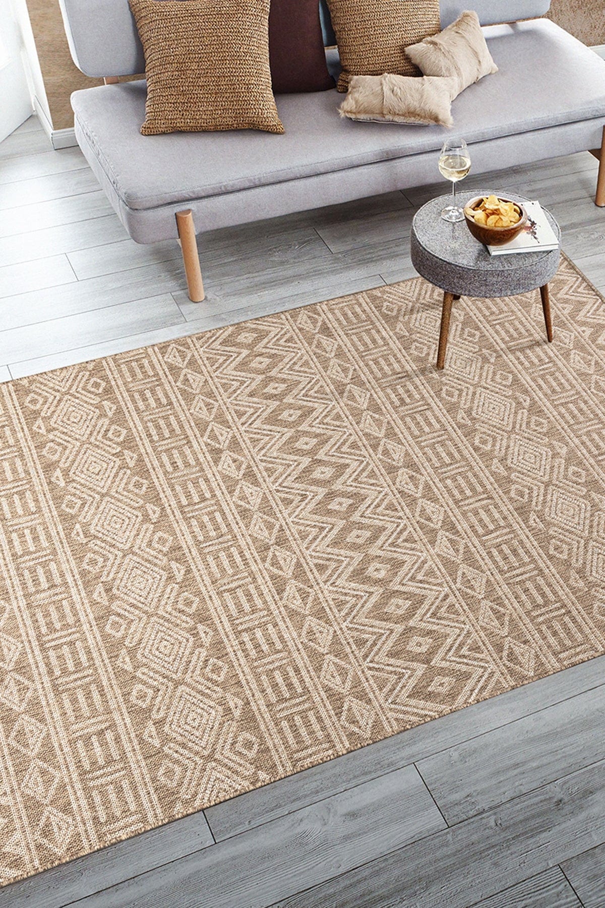 Covor din PP Capri Bej / Maro (1) & OYOTR-RUG-CAPRI-01148B_Sand_Beige