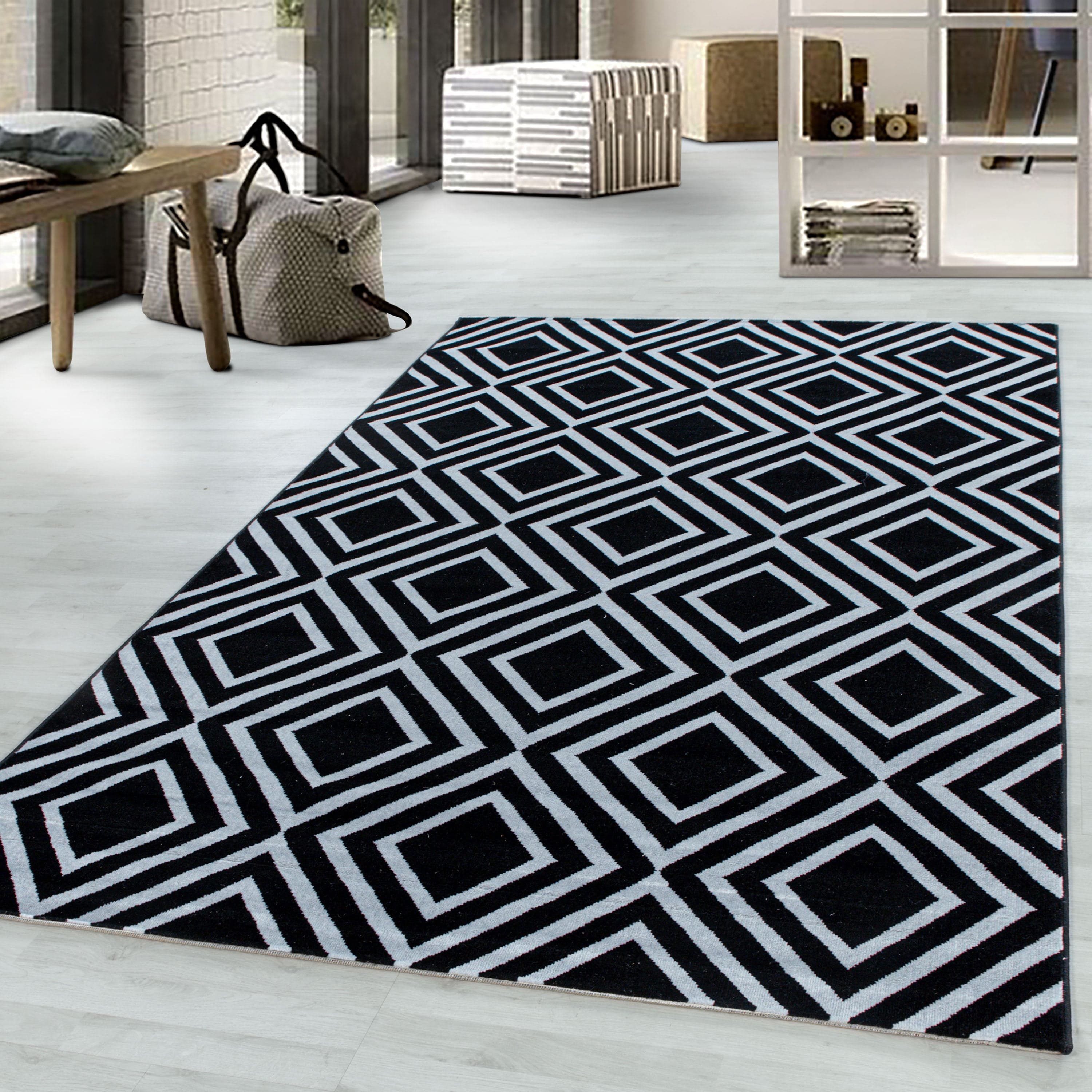 Ayyildiz Teppiche Covor din PP Costa 3525 Geometric Negru