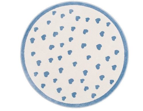 Covor din PP Hart White / Blue Round, Wilton