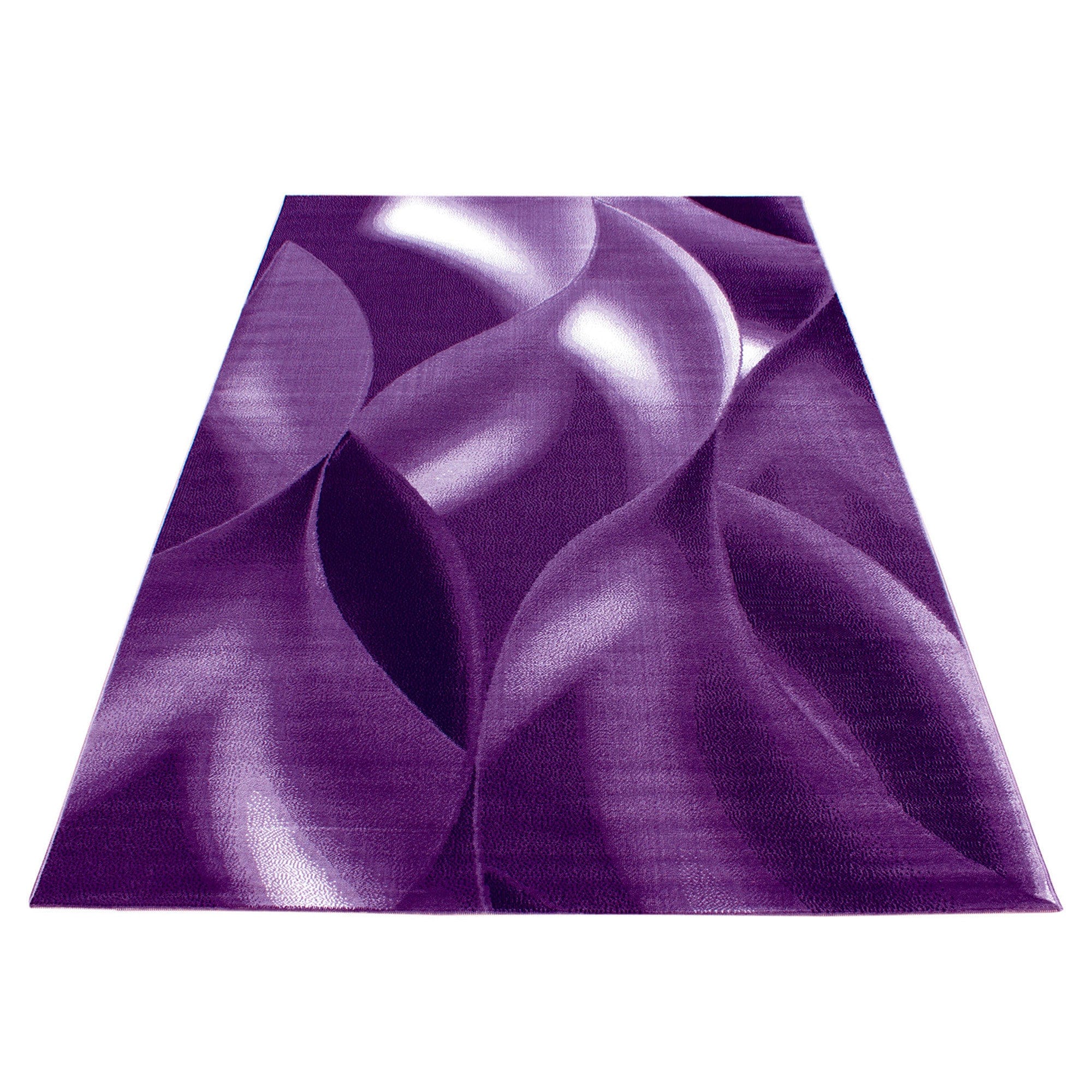 Covor din PP Plus 8008 Abstract Waves Violet - SomProduct Romania