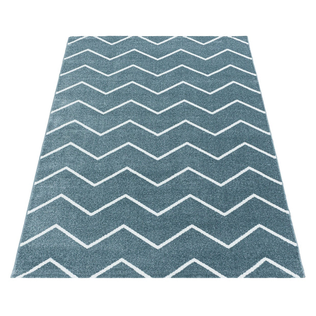 Ayyildiz Teppiche Covor din PP Rio 4602 Chevron Design Albastru