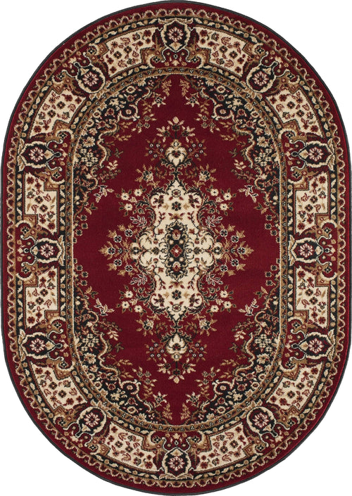 Agnella 120 x 170 cm Covor Fatima Dark Red Oval, Wilton