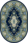 Agnella 170 x 120 cm Covor Fatima Navy Blue Oval, Wilton