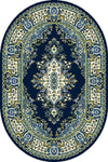 Agnella 170 x 120 cm Covor Fatima Navy Blue Oval, Wilton