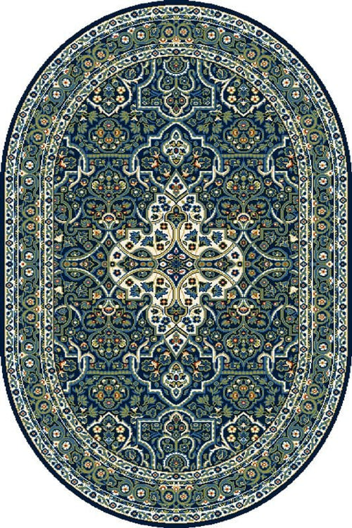 Agnella 170 x 120 cm Covor Laurus Navy Blue Oval, Wilton