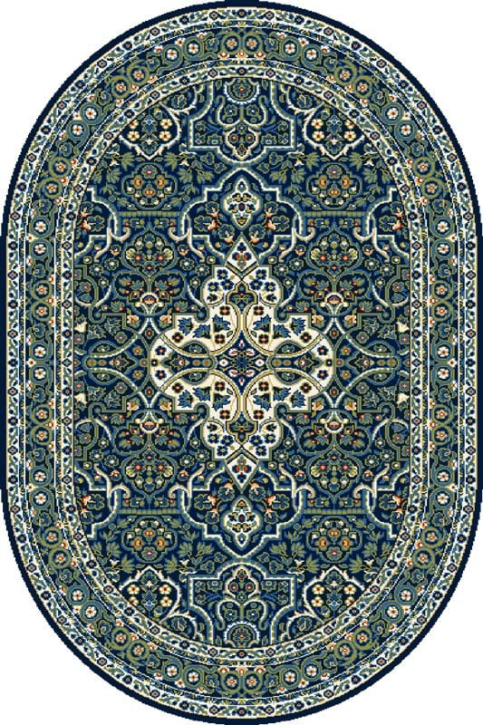 Agnella 170 x 120 cm Covor Laurus Navy Blue Oval, Wilton