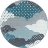 Covor pentru copii din PP Bambi 0820 Round Clouds Albastru & AYYTPCH-BAMBI0820BLUE-ROUND