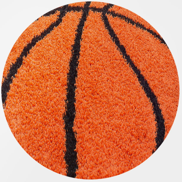 Covor pentru copii din PP Fun 6002 Round Basketball Portocaliu & AYYTPCH-FUN6002ORANGE-ROUND