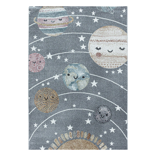 Covor pentru copii din PP Funny 2105 Planet Space Gri & AYYTPCH-FUNNY2105GREY