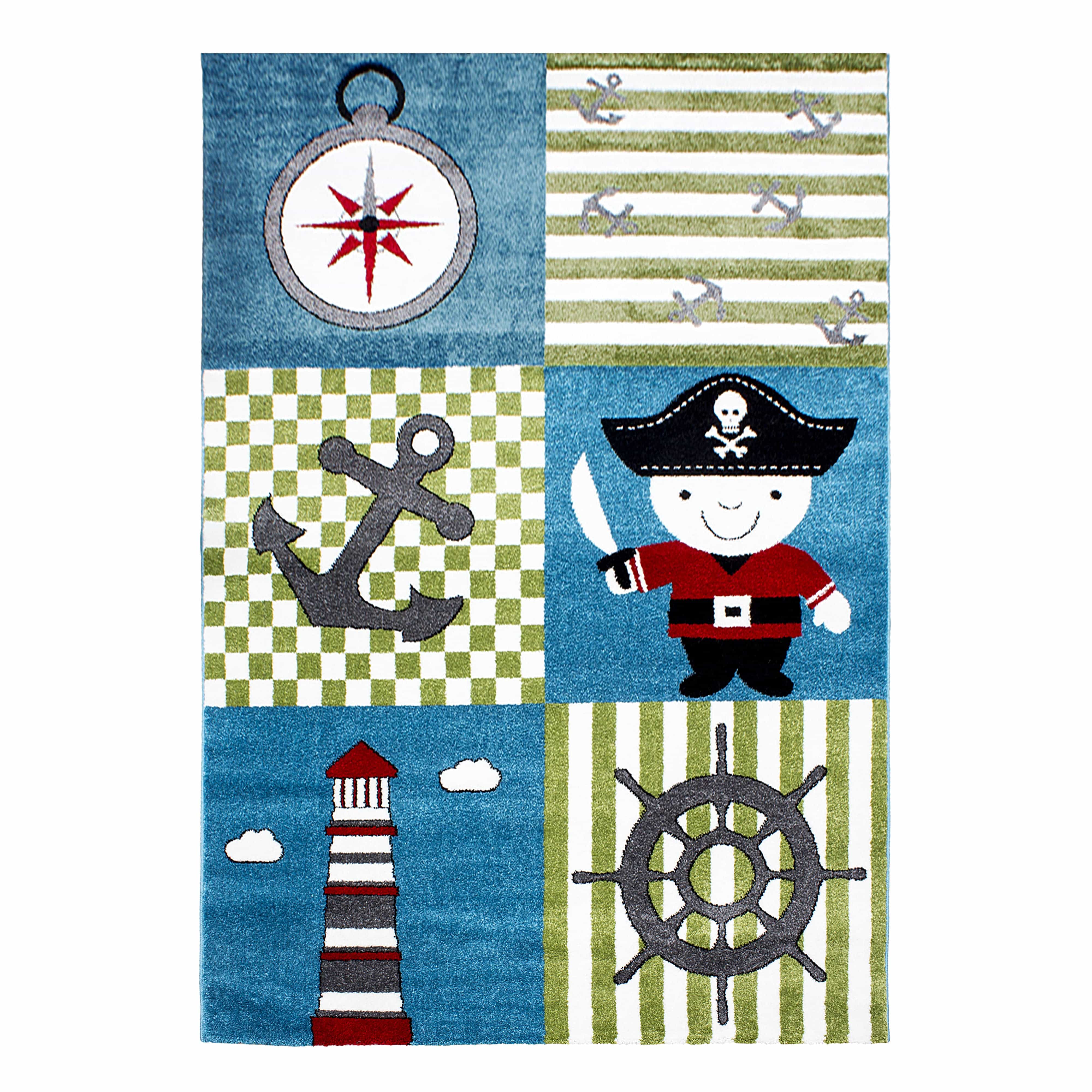 Covor pentru copii din PP Kids 0450 Pirate Multicolor & AYYTPCH-KIDS0450MULTI