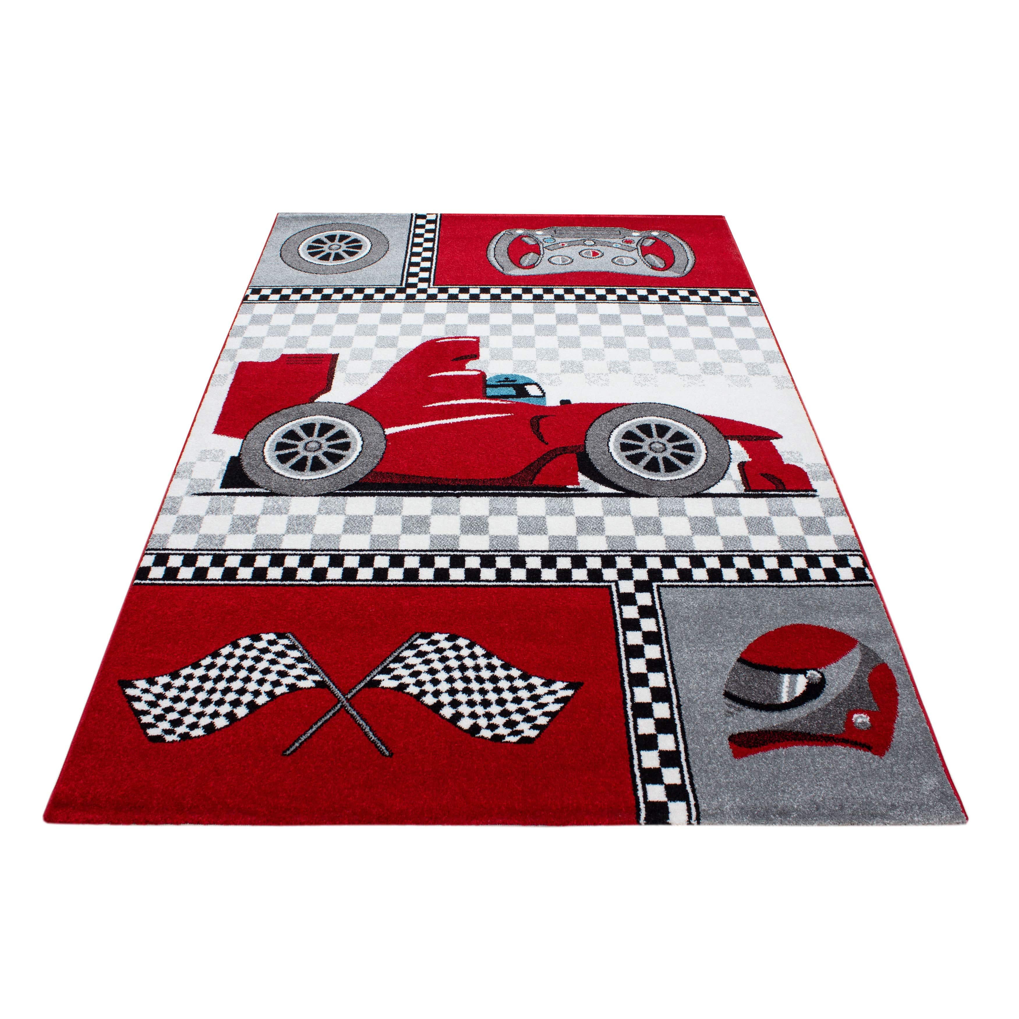 Covor pentru copii din PP Kids 0460 Racetrack Rosu (2)