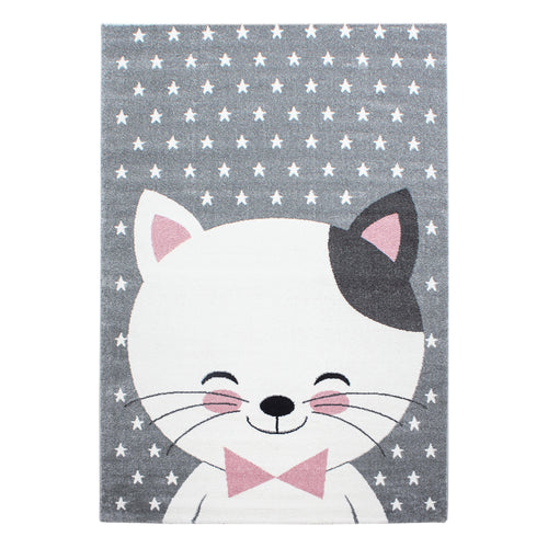 Covor pentru copii din PP Kids 0550 Cute Cat Roz & AYYTPCH-KIDS0550PINK & AYYTPCH-KIDS0550PINK