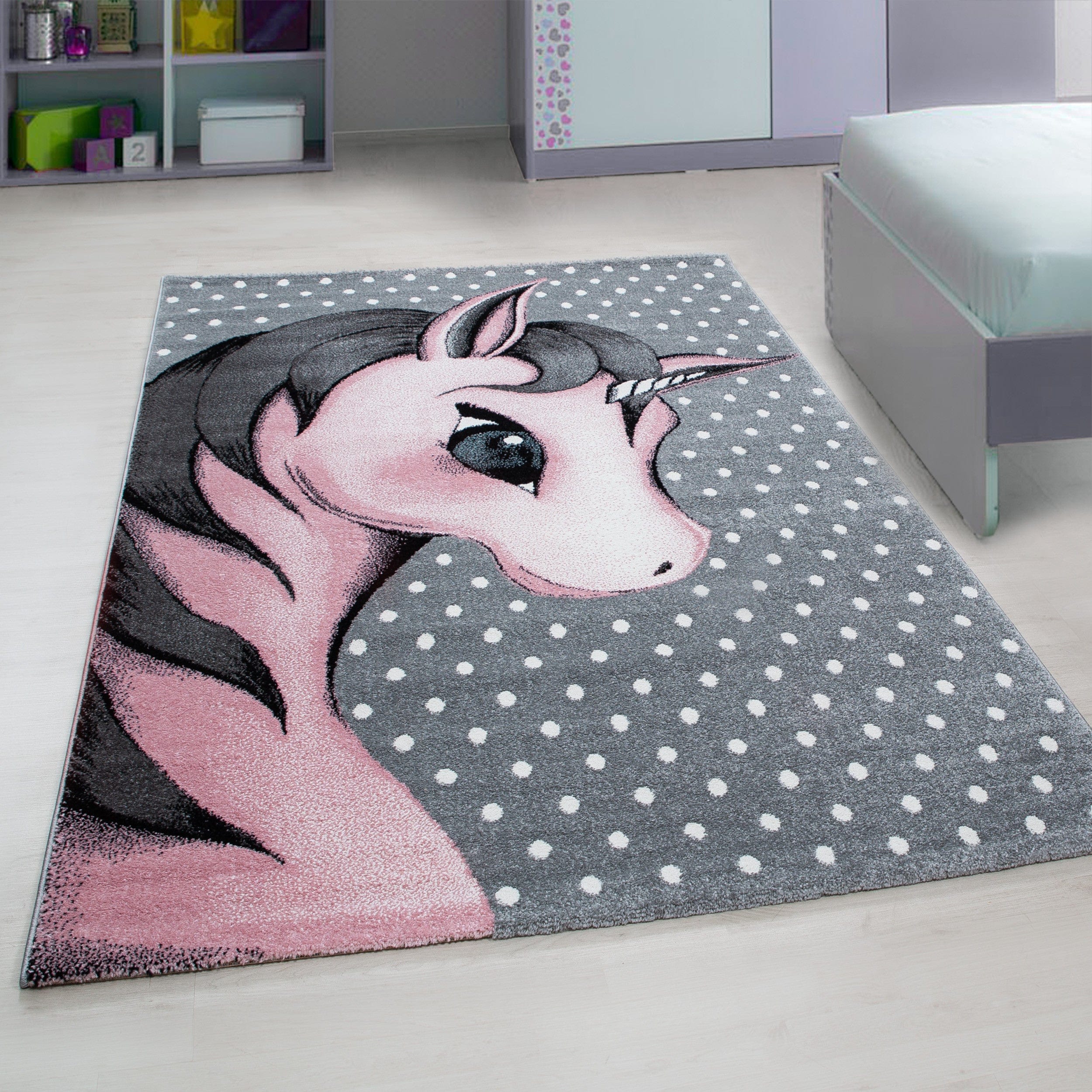 Covor pentru copii din PP Kids 0590 Unicorn Roz (1)