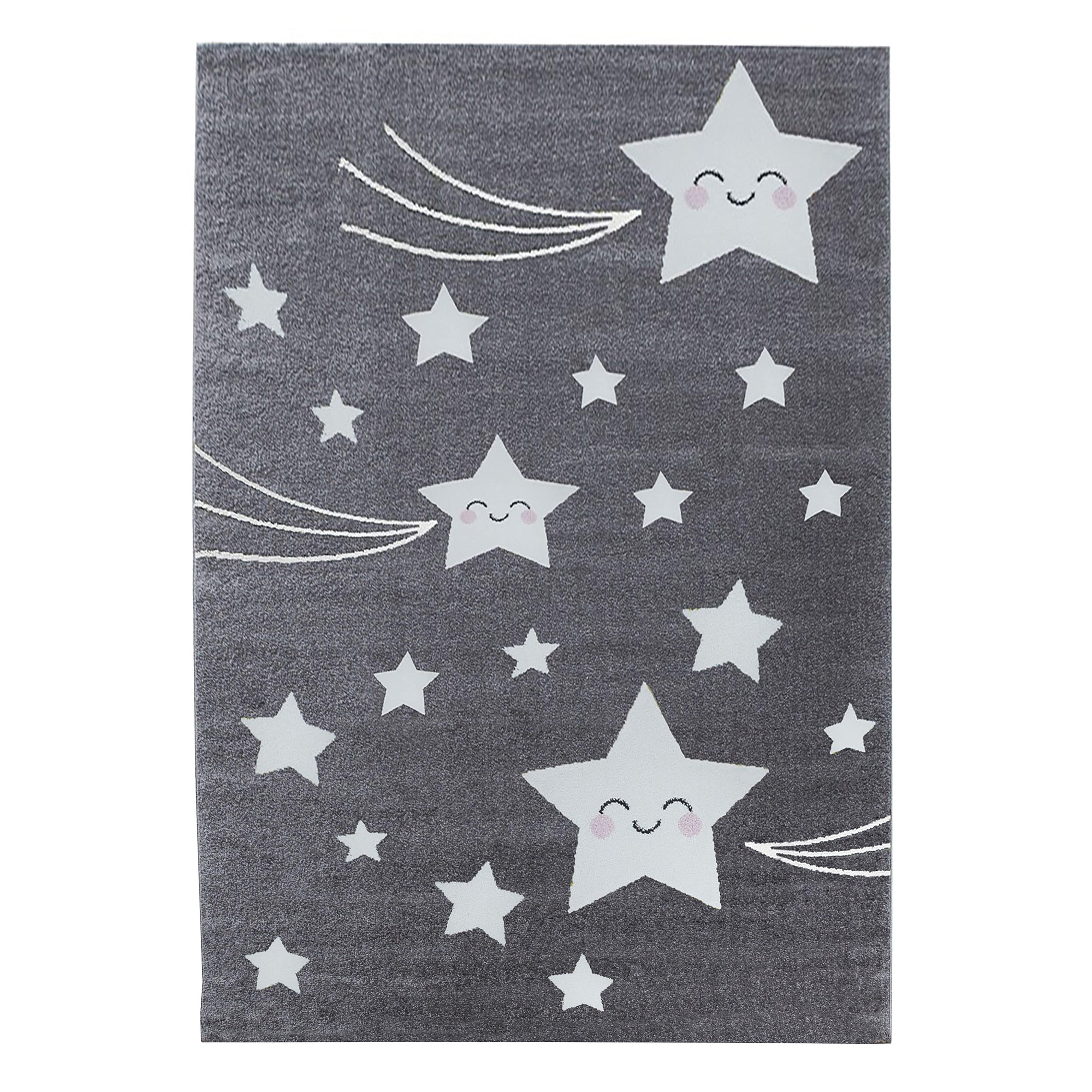 Covor pentru copii din PP Kids 0610 Stars Gri & AYYTPCH-KIDS0610GREY & AYYTPCH-KIDS0610GREY