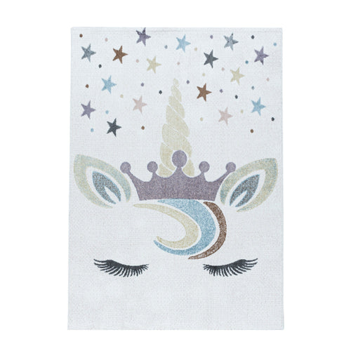 Covor pentru copii din PP Lucky 3613 Unicorn Alb & AYYTPCH-LUCKY3613WHITE & AYYTPCH-LUCKY3613WHITE