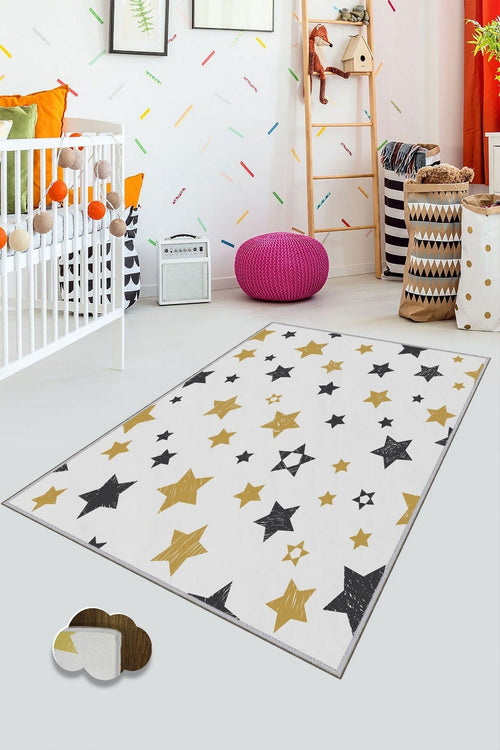 Covor pentru copii Stars Multicolor & ASRGRP-COVOR-PENTRU-COPII-STARS-MULTICOLOR