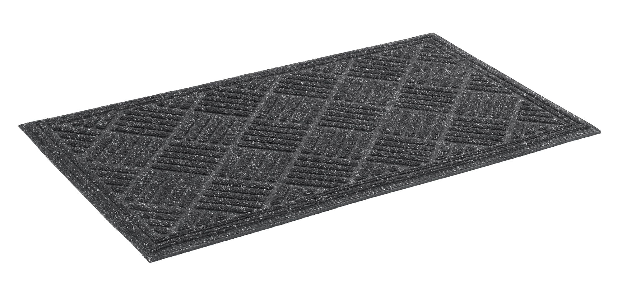 Multy Home Covoras de intrare, din cauciuc reciclat, 45 x 75 cm, Contours Parquet Gri Inchis