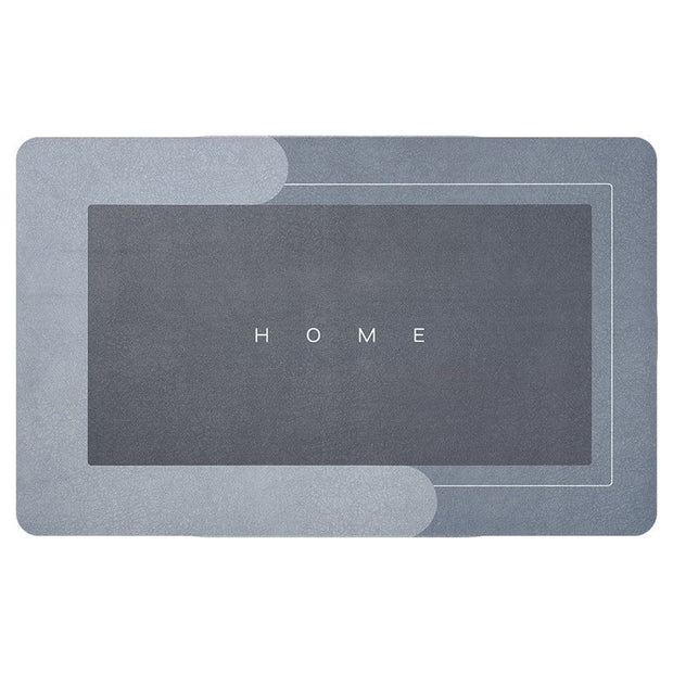 Covoras pentru baie antiderapant, din diatomit absorbant, Home Rectangle Gri Bleu, 60 x 40 cm (1)