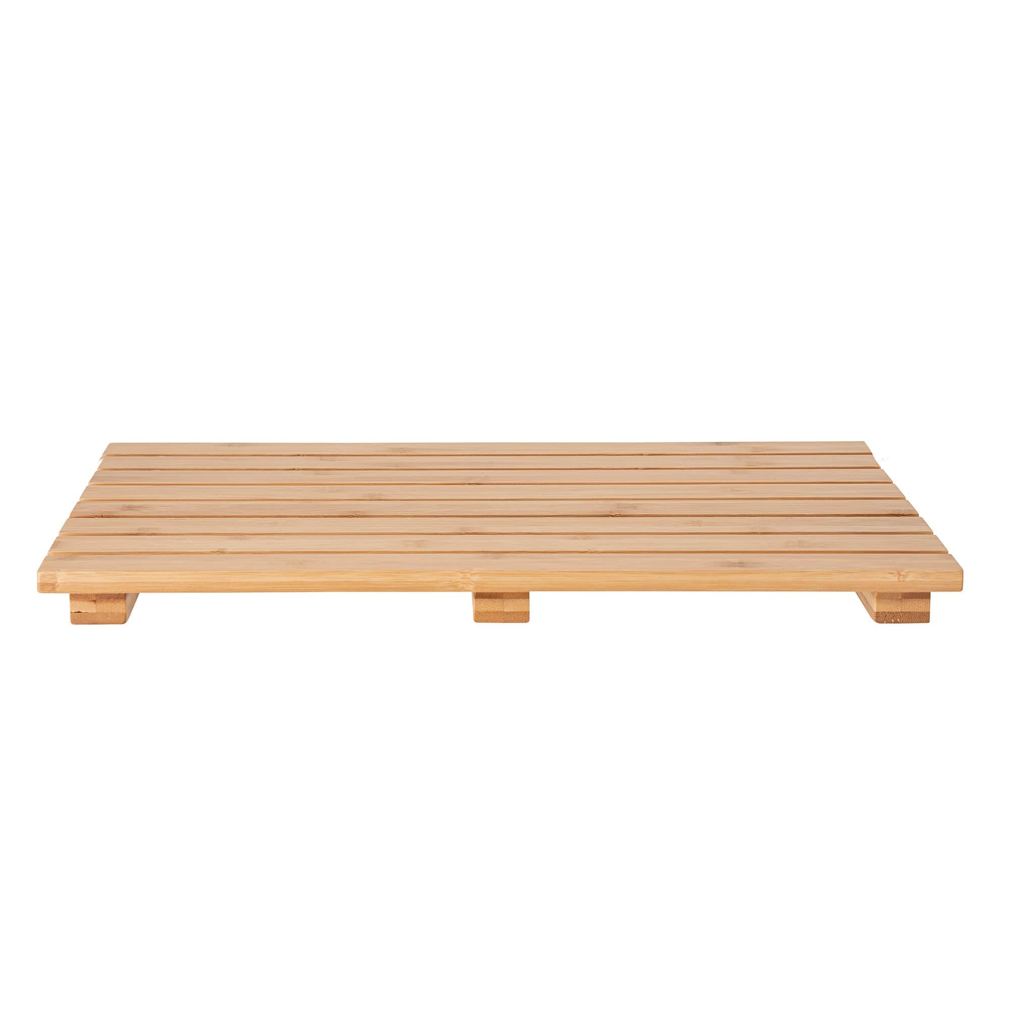 Bloomingville Covoras pentru baie din bambus, Aden Natural, 65 x 40 cm