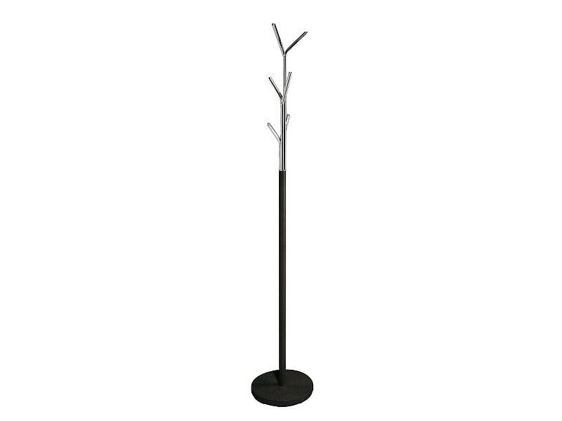 Cuier din metal, Leta Negru / Crom, H174 cm